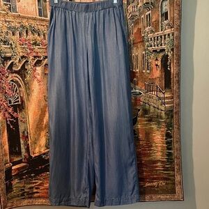 Nordstrom Caslon Blue Wide-Leg Pants